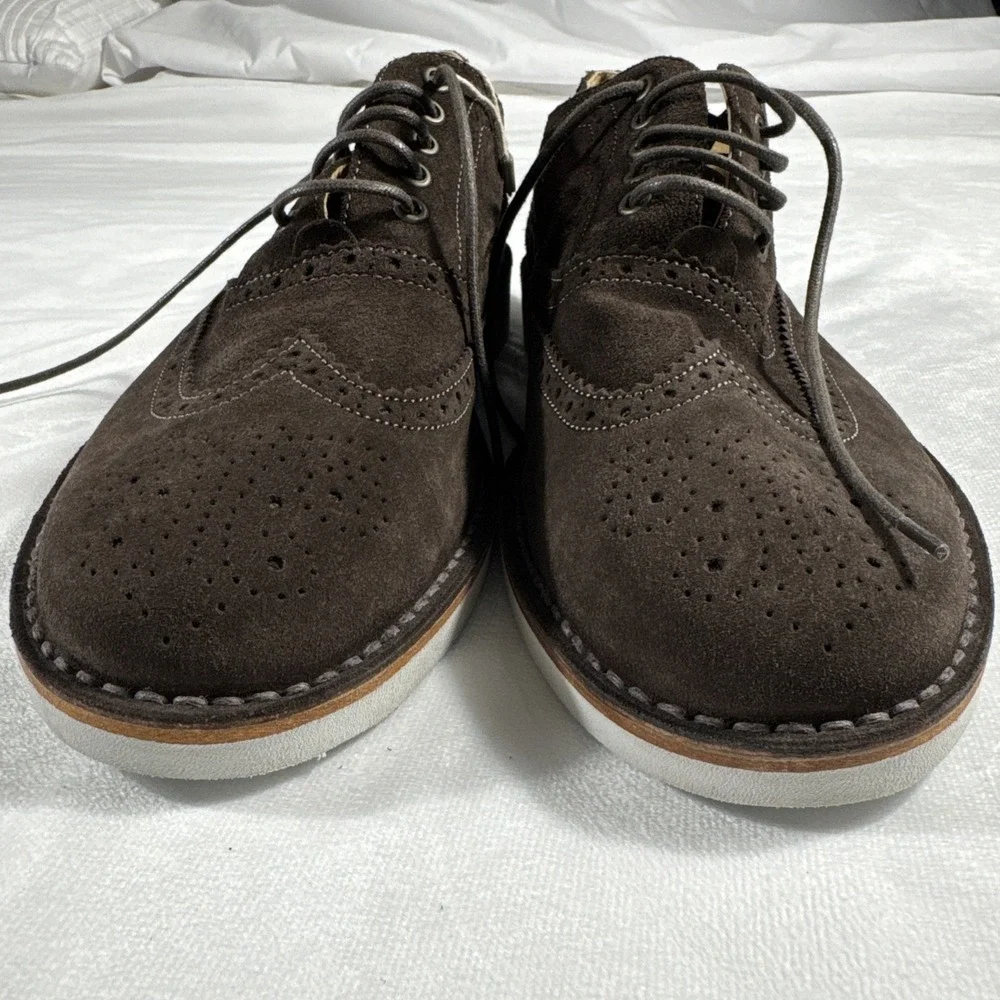 Cantarelli Mens Lace-Up Shoes 45 IT / US 12 Dark Brown Suede Made In Italy‎ $249